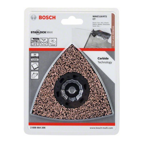 Bosch Carbide-RIFF Schleifplatte MAVZ 116 RT2 116 mm 20