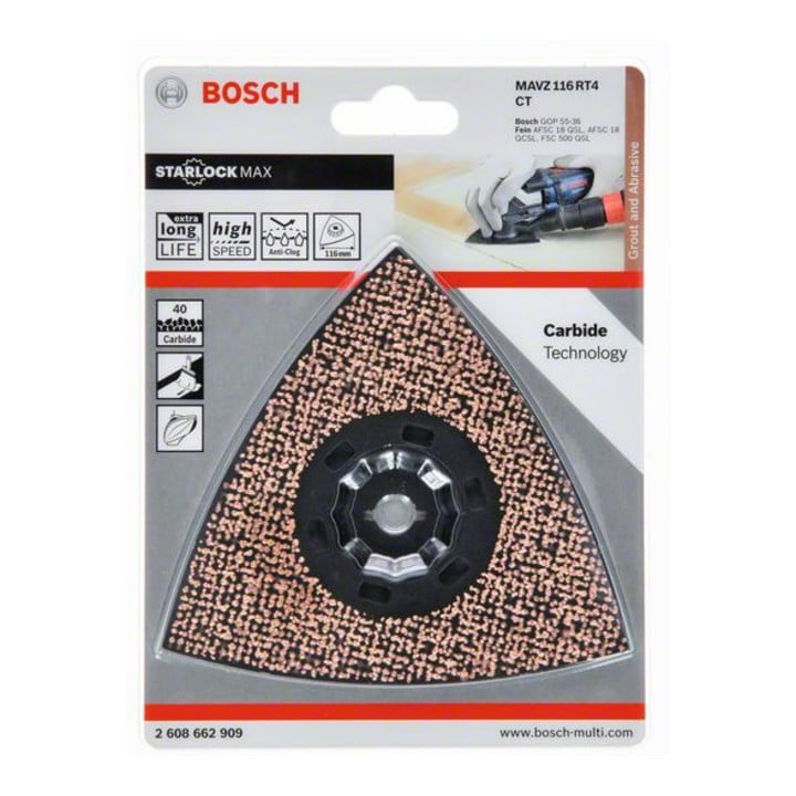 Bosch Carbide-RIFF Schleifplatte MAVZ 116 RT4 116 mm 40