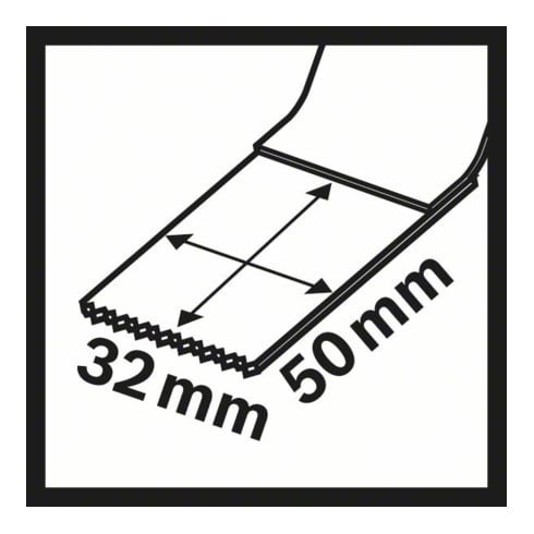 Bosch Carbide Tauchsägeblatt PAIZ 32 AT Metal, 50 x 32 mm