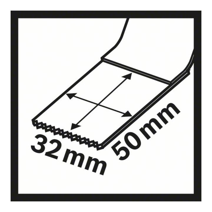 Bosch Carbide Tauchsägeblatt PAIZ 32 AT Metal, 50 x 32 mm