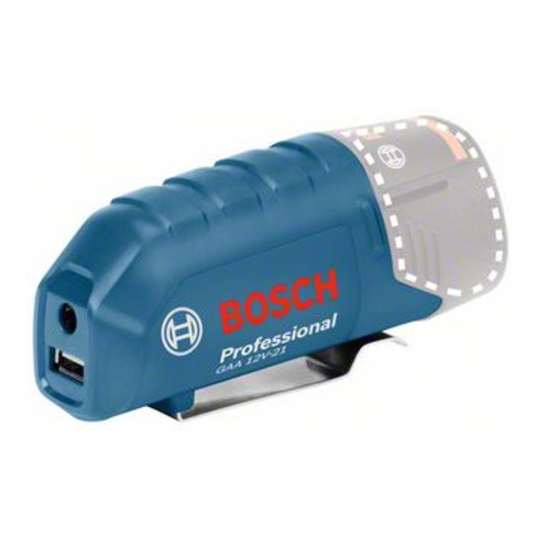 Bosch Caricabatterie GAA 12V-21, adattatore di carica USB, corrente di carica 2,1 A