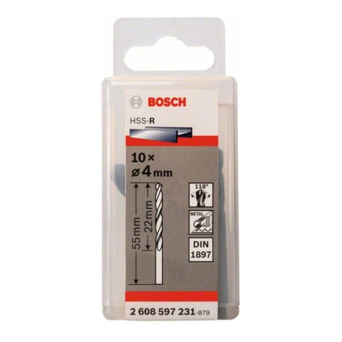 Bosch carrosserieboor HSS-R DIN 1897 4 x 22 x 55 mm