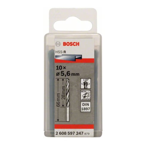 Bosch carrosserieboor HSS-R DIN 1897 5,6 x 28 x 66 mm