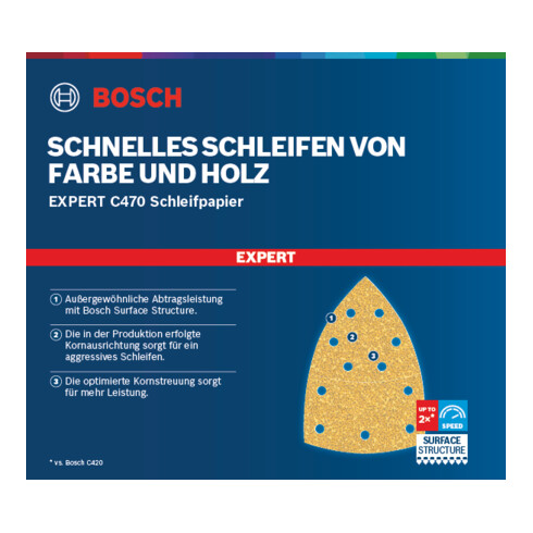 Bosch Carta abrasiva EXPERT C470 per levigatrice multipla