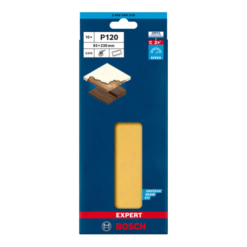 Bosch Carta abrasiva EXPERT C470 per levigatrice orbitale, senza fori