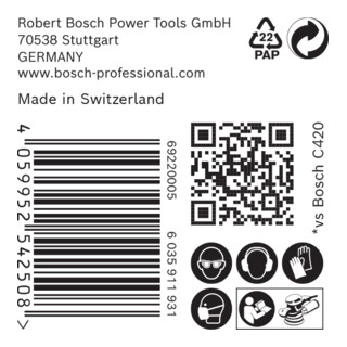 Bosch Carta abrasiva EXPERT C470 per levigatrice rotorbitale