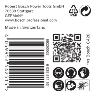 Bosch Carta abrasiva EXPERT C470 per levigatrice rotorbitale