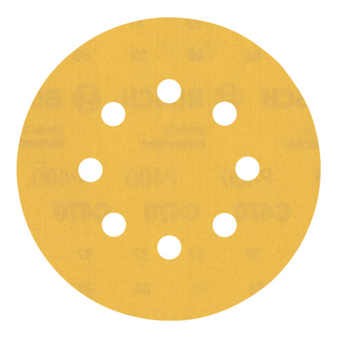 Bosch Carta abrasiva EXPERT C470 a 8 fori per levigatrice rotorbitale, 125mm G 400 5pz.