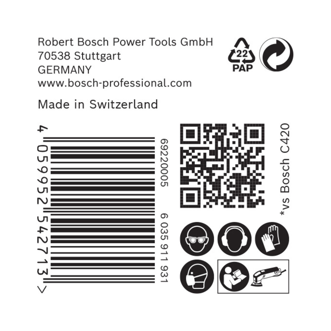 Bosch Carta abrasiva Expert C470 per levigatrice Delta, 93mm, G 320
