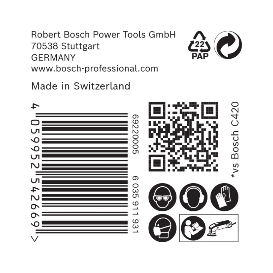 Bosch Carta abrasiva Expert C470 per levigatrice Delta, 93mm, G 80