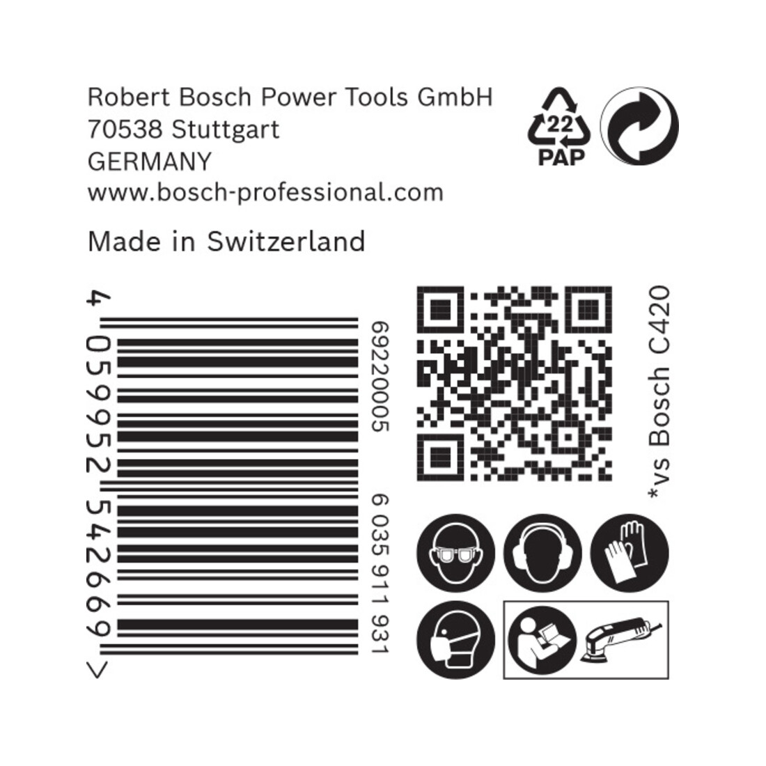 Bosch Carta abrasiva Expert C470 per levigatrice Delta, 93mm, G 80