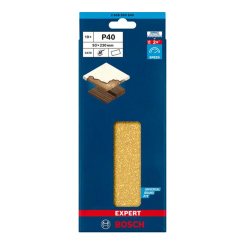 Bosch Carta abrasiva EXPERT C470 per levigatrice orbitale, con 8 fori