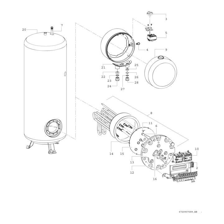 Bosch Chauffe-eau sur socle TR2000TF 200 L 200 T