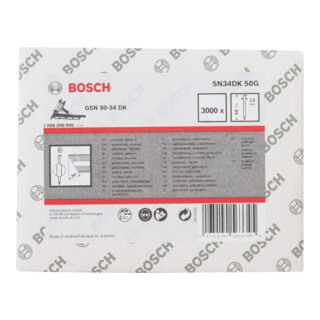 Bosch Chiodo a nastro con testa a D SN34DK 90HG, zincato, liscio