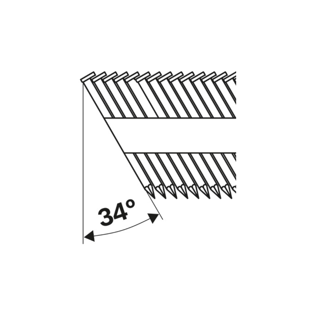 Bosch Chiodo a nastro con testa a D SN34DK 65 2,8mm 65mm, liscio