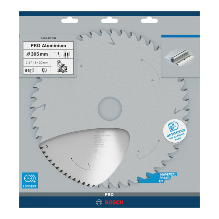 Bosch cirkelzaagblad aluminium voor accuzagen 305 x 2,4/1,8 x 30 96 tanden