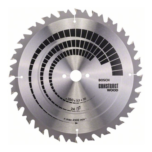 Bosch cirkelzaagblad Construct Wood 350 x 30 x 3,2 mm 24