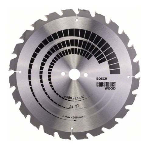 Bosch cirkelzaagblad Construct Wood 350 x 30 x 3,5 mm 24