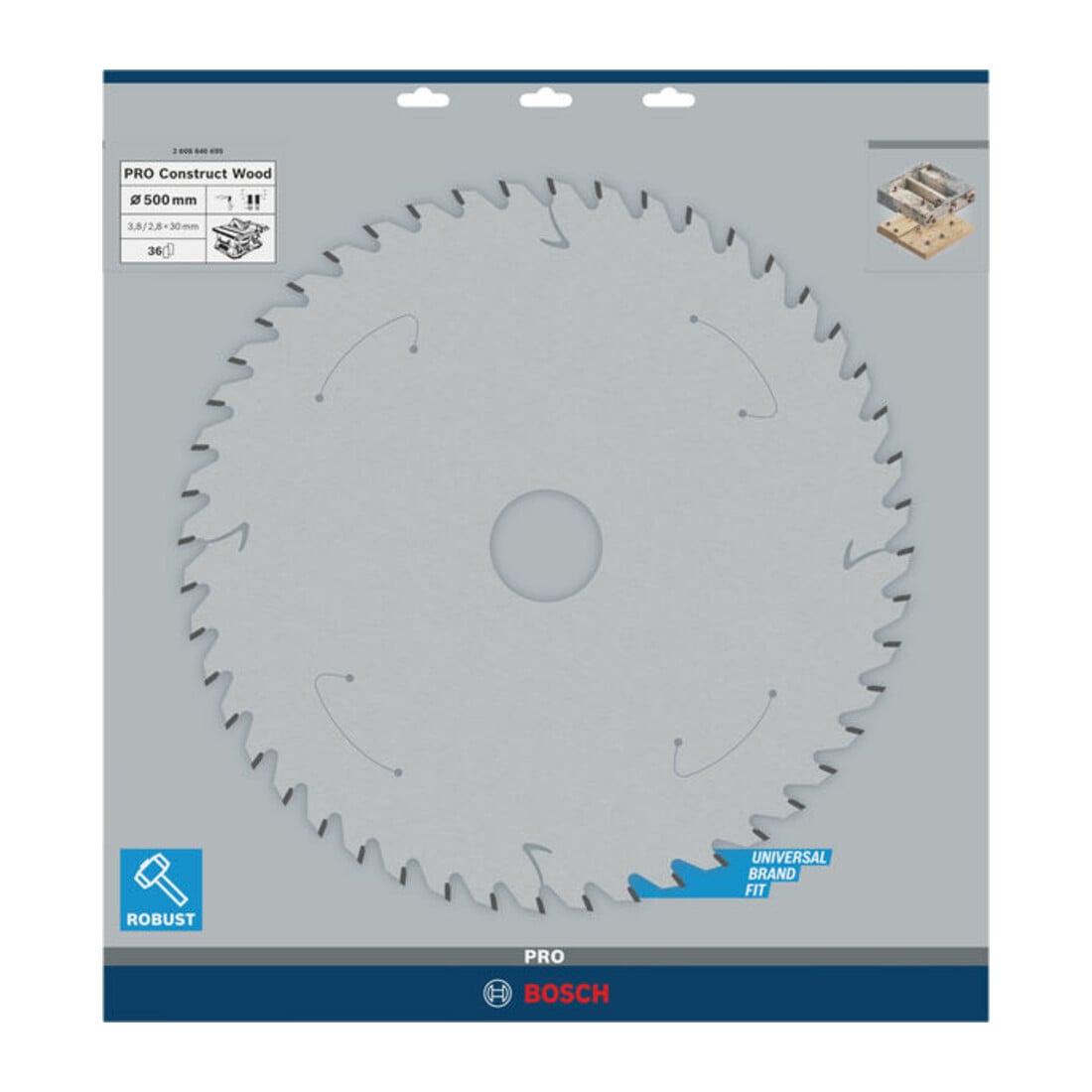 Bosch cirkelzaagblad Construct hout 500 x 30 x 3,8 mm 36