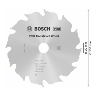 Bosch cirkelzaagblad Construct Wood 2608641201