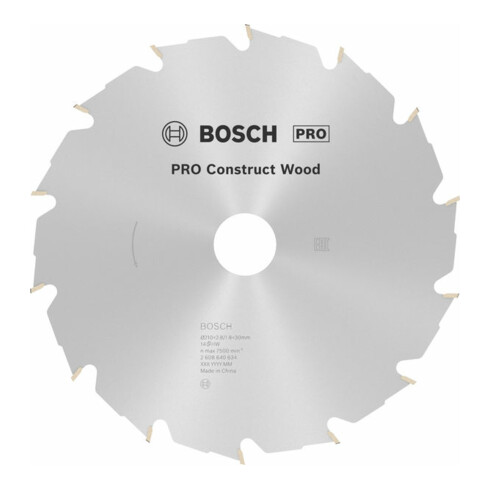 Bosch cirkelzaagblad Construct Wood 210 x 30 x 2,8 mm 14