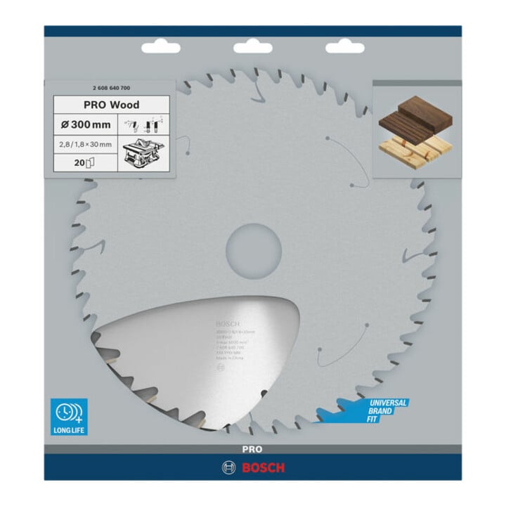 Bosch cirkelzaagblad Construct Wood 300 x 30 x 2,8 mm 20