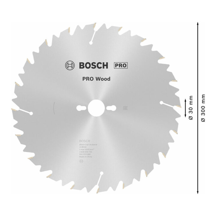 Bosch cirkelzaagblad Construct Wood 300 x 30 x 2,8 mm 20