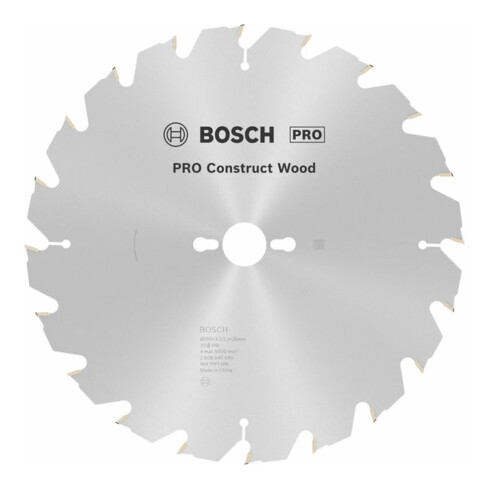 Bosch cirkelzaagblad Construct Wood 300 x 30 x 3,2 mm 20