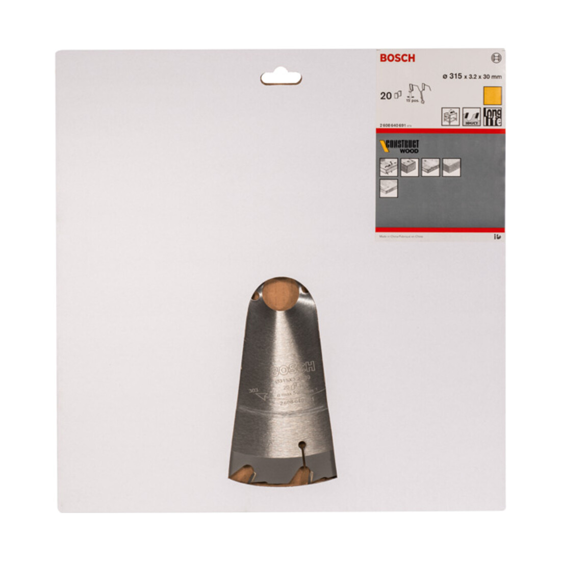 Bosch cirkelzaagblad Construct Wood 315 x 30 x 3,2 mm 20