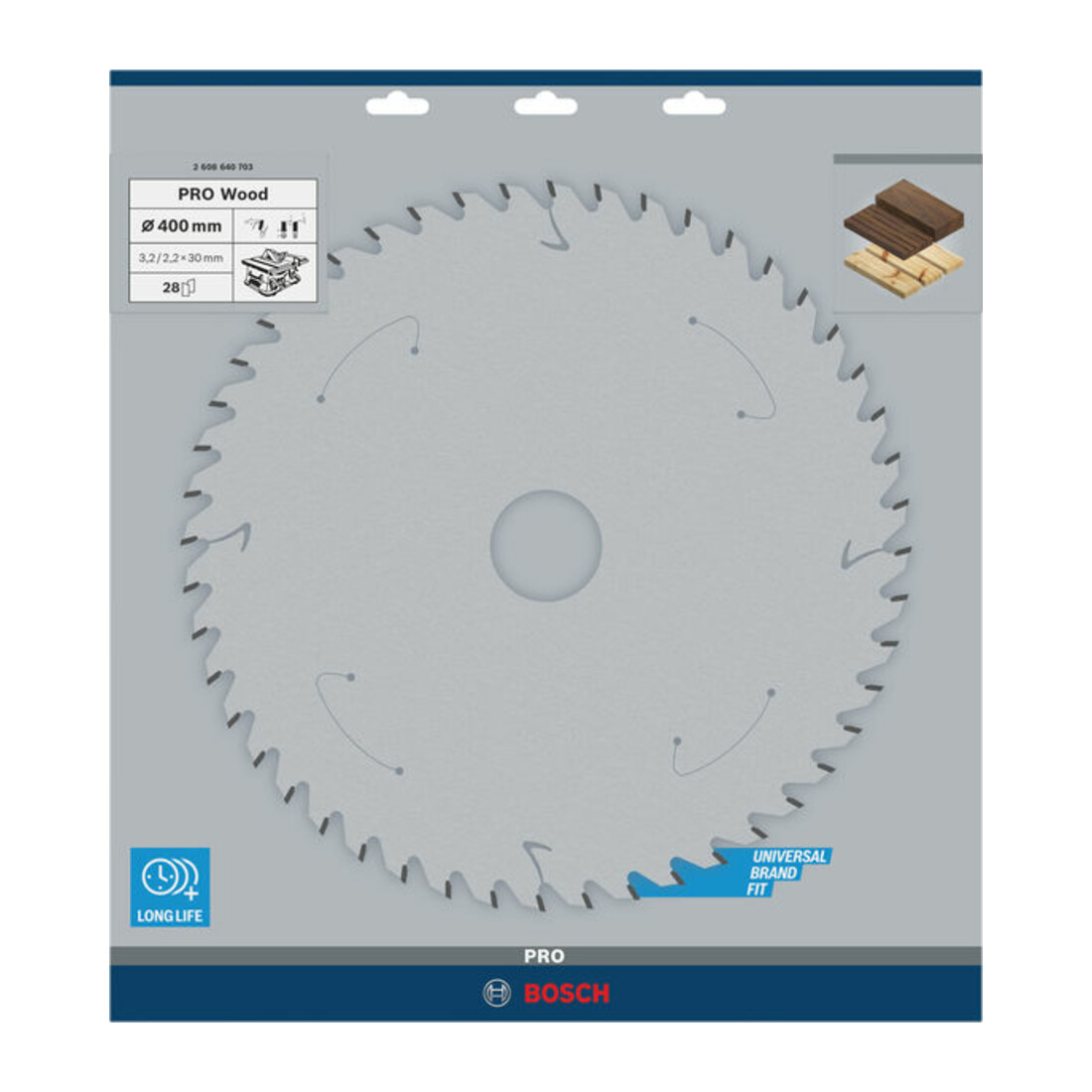 Bosch cirkelzaagblad Construct Wood 400 x 30 x 3,2 mm 28