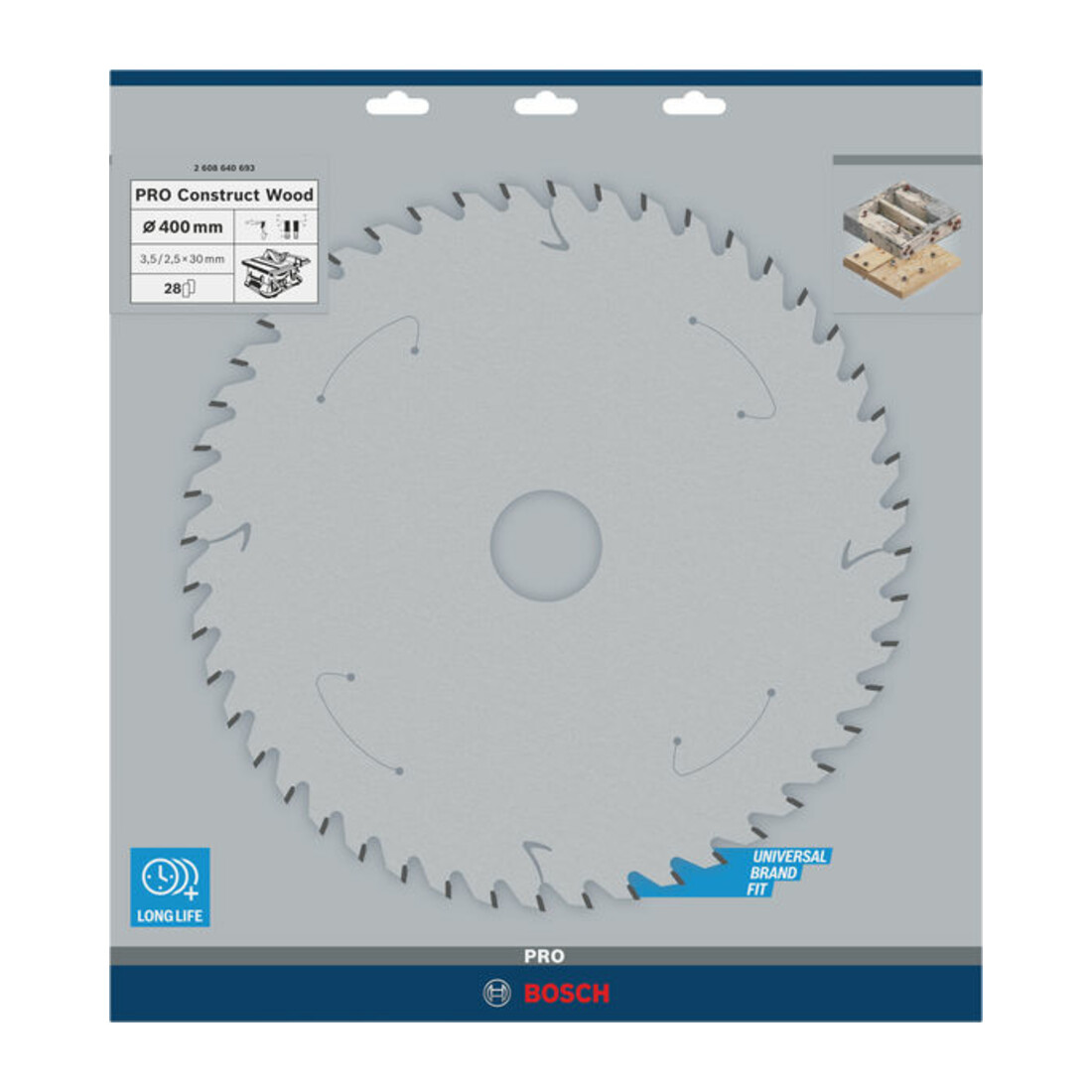 Bosch cirkelzaagblad Construct Wood 400 x 30 x 3,5 mm 28
