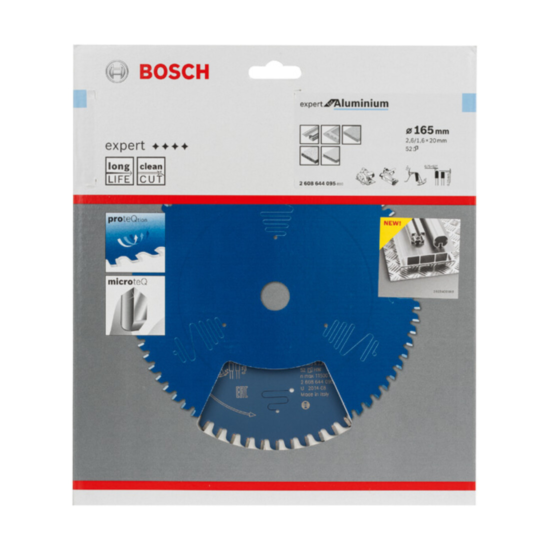 Bosch cirkelzaagblad Expert for Aluminium 165 x 20 x 2,6 mm 52