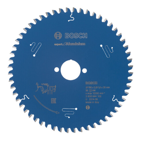 Bosch cirkelzaagblad Expert for Aluminium 190 x 30 x 2,6 mm 56