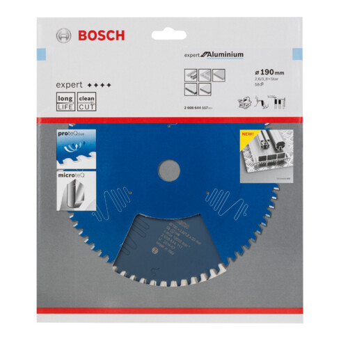 Bosch cirkelzaagblad Expert for Aluminium 190 x ster x 2,6 mm 58