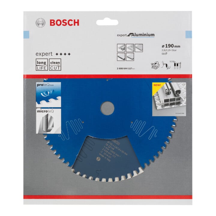 Bosch cirkelzaagblad Expert for Aluminium 190 x ster x 2,6 mm 58