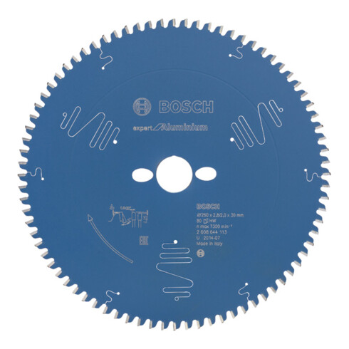 Bosch cirkelzaagblad Expert for Aluminium 260 x 30 x 2,8 mm 80