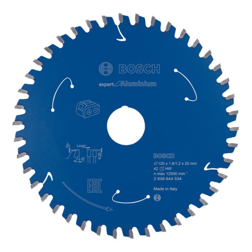 Bosch cirkelzaagblad Expert for Aluminium voor accuzagen 120 x 1,8/1,2 x 20 42 tanden