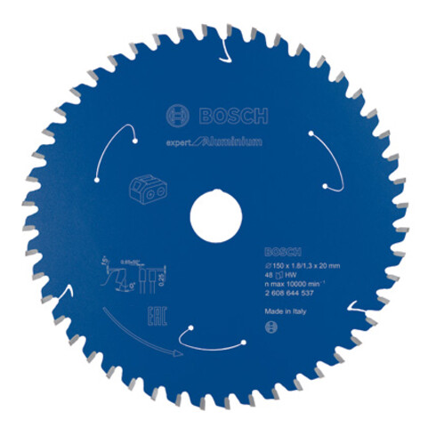 Bosch cirkelzaagblad Expert for Aluminium voor accuzagen 150 x 1,8/1,3 x 20 48 tanden