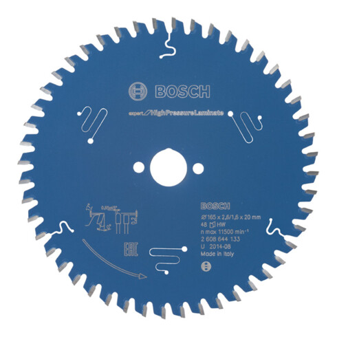 Bosch cirkelzaagblad Expert for High Pressure Laminate 165 x 20 x 2,6 mm 48