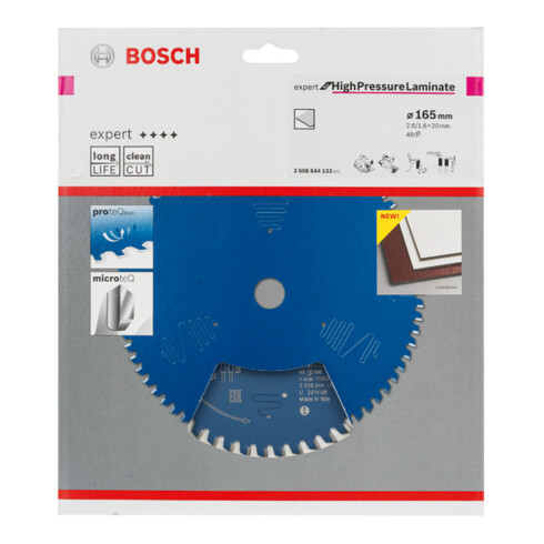 Bosch cirkelzaagblad Expert for High Pressure Laminate 165 x 20 x 2,6 mm 48