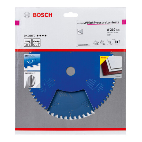 Bosch cirkelzaagblad Expert for High Pressure Laminate 210 x 30 x 2,8 mm 60