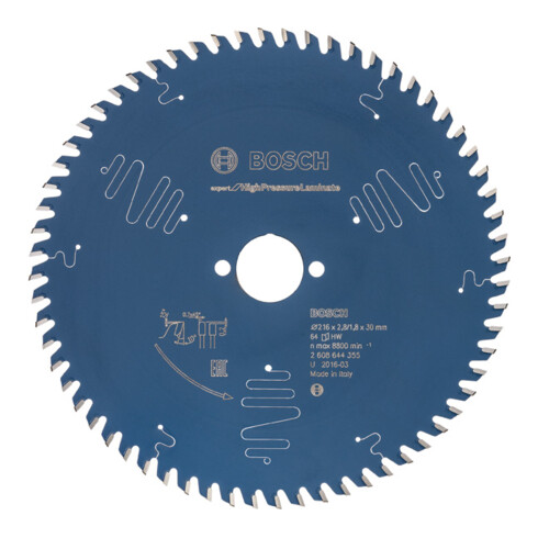 Bosch cirkelzaagblad Expert for High Pressure Laminate 216 x 30 x 2,8 mm 64