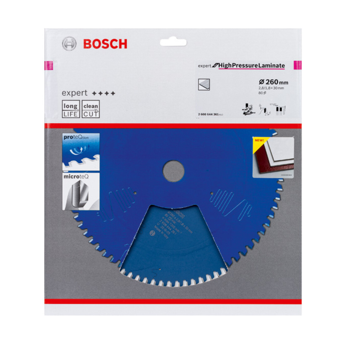 Bosch cirkelzaagblad Expert for High Pressure Laminate 260 x 30 x 2,8 mm 80