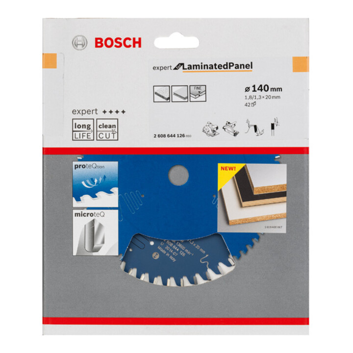 Bosch cirkelzaagblad Expert for Laminated Panel 140 x 20 x 1,8 mm 42