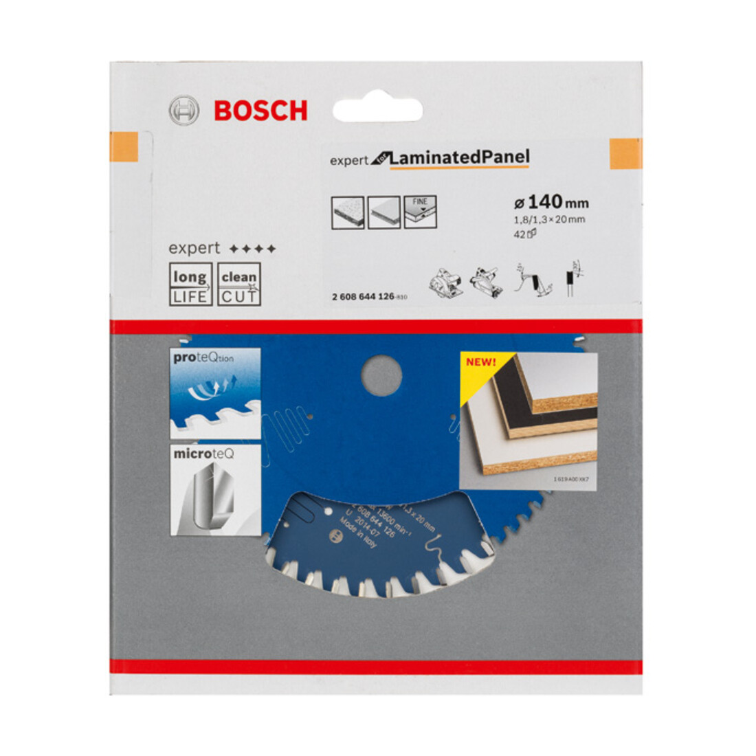 Bosch cirkelzaagblad Expert for Laminated Panel 140 x 20 x 1,8 mm 42