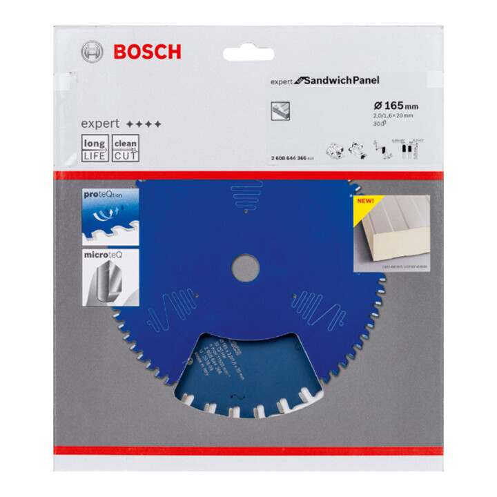 Bosch cirkelzaagblad Expert for Sandwich Panel 165 x 20 x 2,0 mm 30
