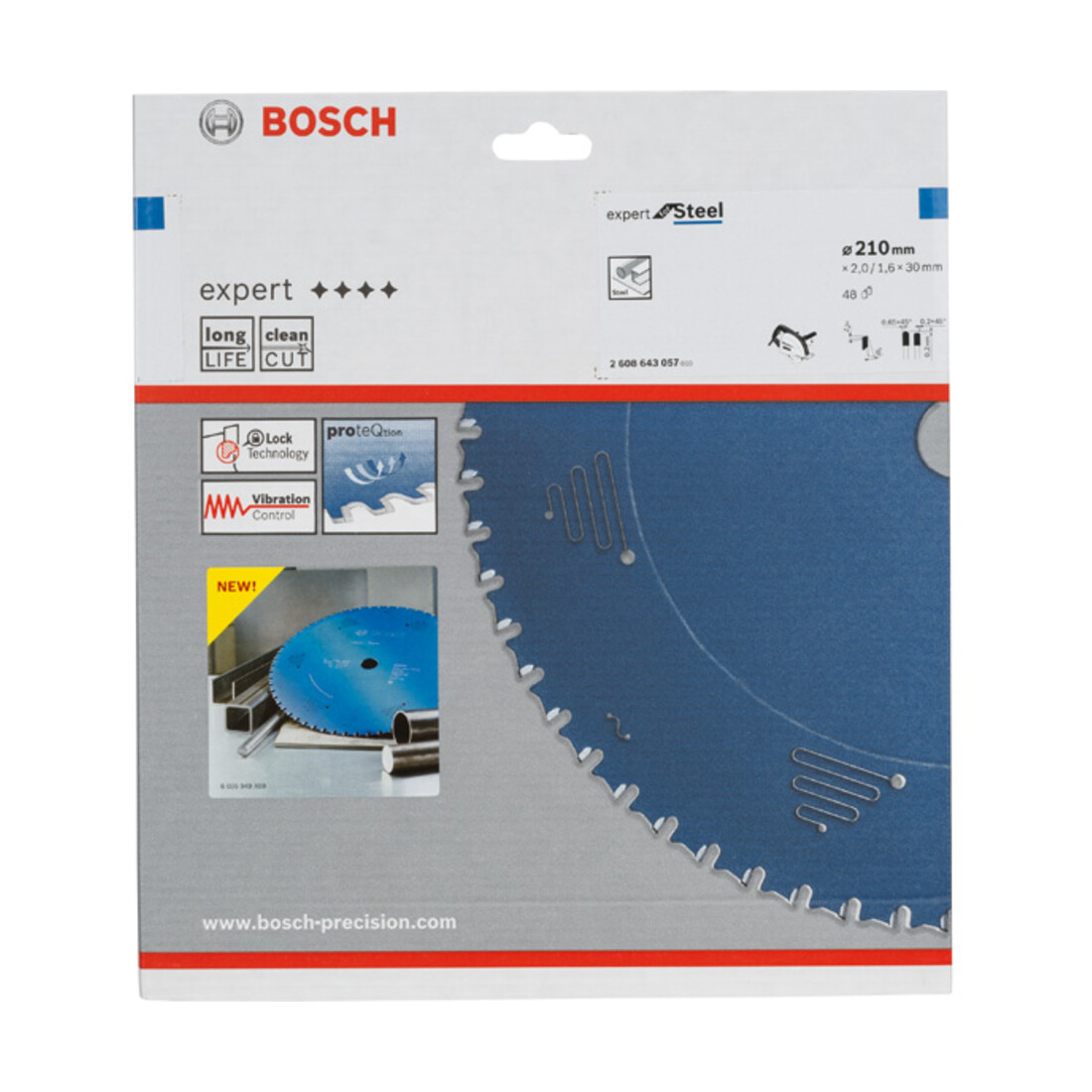 Bosch cirkelzaagblad Expert for Steel 210 x 30 x 2,0 mm 48