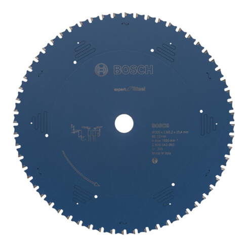 Bosch cirkelzaagblad Expert for Steel 305 x 25,4 x 2,6 mm 60
