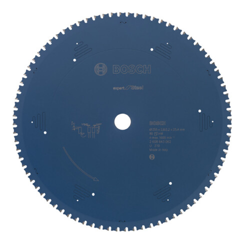 Bosch cirkelzaagblad Expert for Steel 355 x 25,4 x 2,6 mm 80