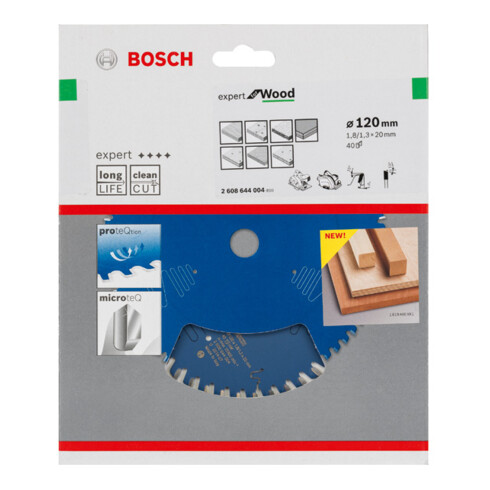 Bosch cirkelzaagblad Expert for Wood 120 x 20 x 1,8 mm 40